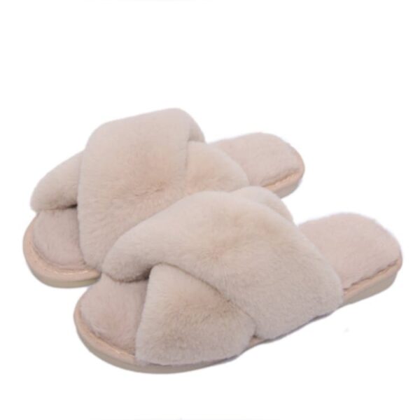 Indoor Plush Warm Fur Slippers For Women - Image 2