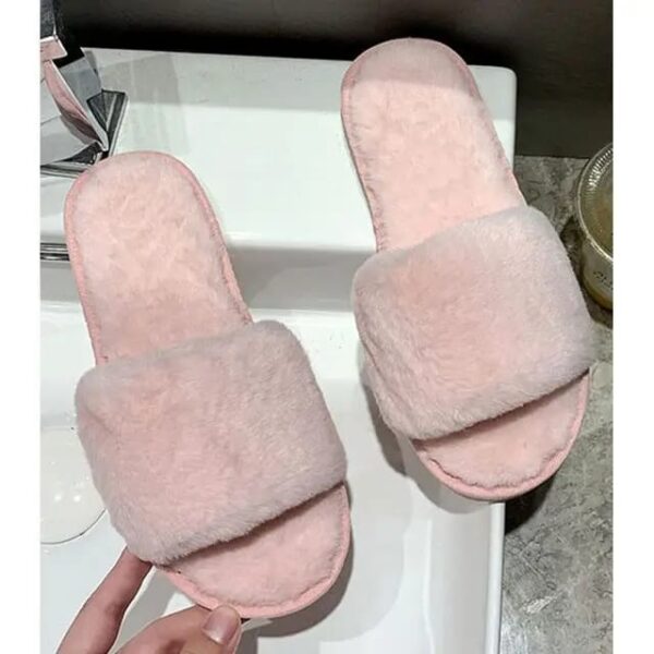 Indoor Plush Warm Fur Slippers For Women - Image 4